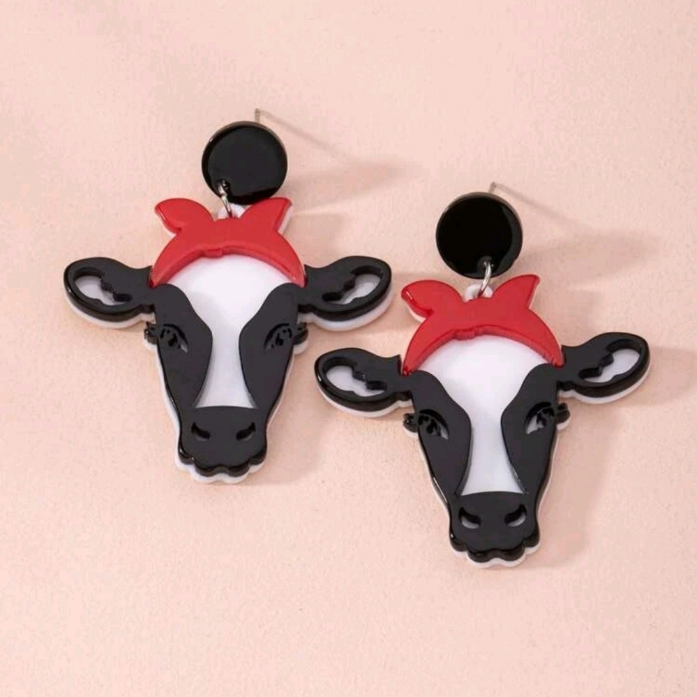 Cow Drop Earrings